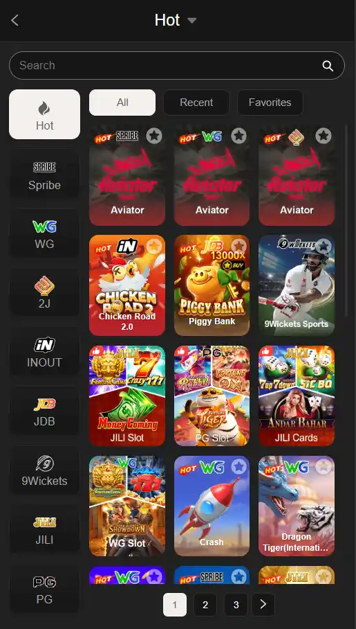P999 Game popular mini games lobby showing Teen Patti, Mines, and Dragon vs Tiger